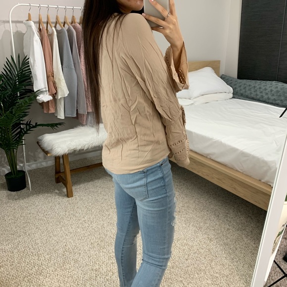 NEW Almond Peasant Blouse - Picture 4 of 6